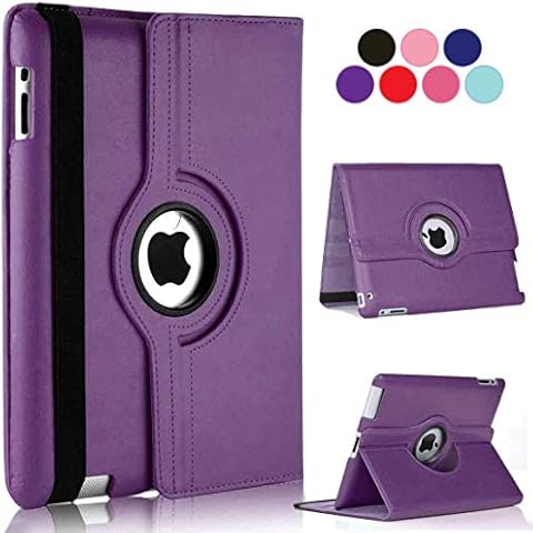 Vultic [Rotating] Case for iPad Pro 12.9 inch [1st/2nd Gen 2015/2017], 360 Degree Stand [Auto Sleep/Wake] Folio Leather Smart Cover (Purple) Cover