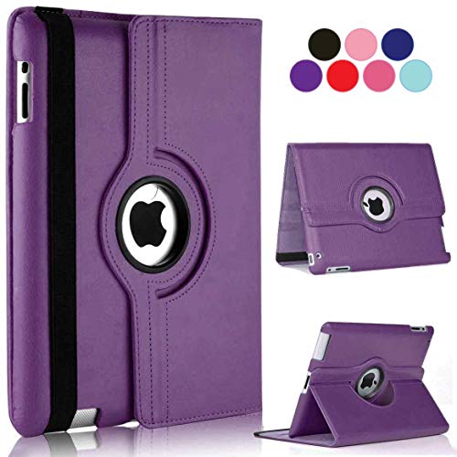 Funda para iPad Mini 5 giratoria 360 con apagado automático morada