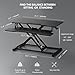 FITUEYES Height Adjustable Standing Desk 32” Wide Sit to Stand Converter Stand Up Desk Tabletop Workstation for Dual Monitor Riser FSD308001WB