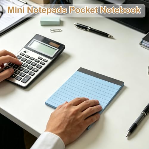 Carnet de poche ligné PATIKIL pour structurer vos notes de bureau roses - 5