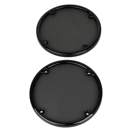 Image of Black Rear Speaker Trim Grills Mesh Covers For Harley Trike Street Glide FLHXXX 2010-2011 Street Glide FLHX 2006-2013 Electra Glide Classic FLHTC 1996-2013