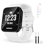 BaayCerrie for Garmin Forerunner 35 Watch Band Replacement, Soft Silicone Strap Wristband Compatible with Forerunner 35 Smartwatch (White)