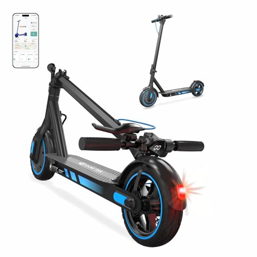 OOKTEK Patinete Electrico Adultos 10', Scooter Eléctrico Potente 500W, Batería 10.5Ah, Frenado Dual, 3 Modos De Elocidad, Autonomía de hasta 25-35km (Azul)
