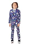 Suitmeister Boys Christmas Suit - Xmas Snowman Blue Outfit - Slim Fit