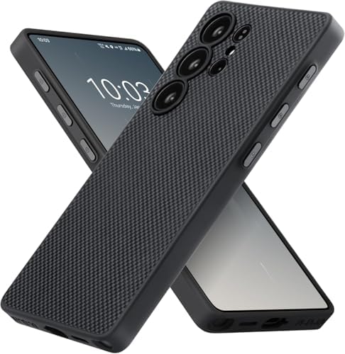 PITAKA for S25 Ultra Case, 6.9 Inch, Compatible with Magnetic, PinButton Case For Samsung Galaxy S25 Ultra,1500D Aramid Fiber Made [MagEZ Case 5- Black/Grey]