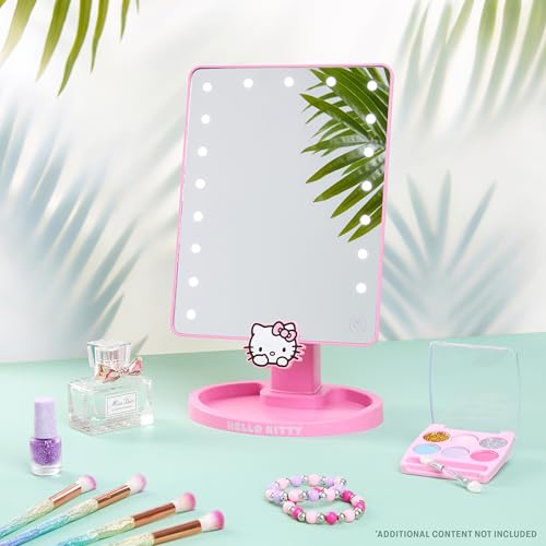 Hello Kitty Vanity Mirror With Trinket Tray Led Touch Screen Light Up Portable Beauty Makeup Mirror For Girls Teens Women Cute Kawaii Gifts - 2