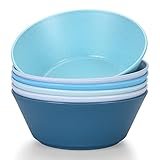 32 Ounce Cereal Bowls, Unbreakable Wheat Straw Fiber Bowl, Lightweight Kitchen Bowls Microwave & Dishwasher Safe BPA Free Bowls, E-Co Friendly Bowls Set for Cereal, Salad,Oatmeal, Soup,Snacks -6 Color