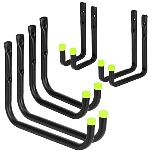 Queta Set di 8 ganci per attrezzi da garage, ganci...