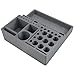 Fly Tying Tool Organizer Desktop Storage Rack Holder for Fly Tying Supplies Equipment Materials PETG Multi-Hole Bench Stand Gray 18x18x5.2cm 290g