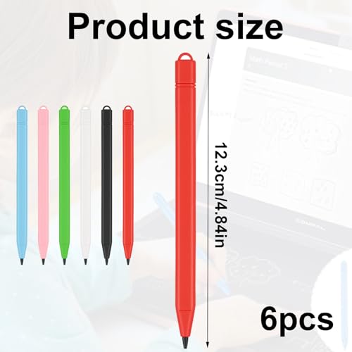 BOULESENM 6PCS LCD Schreibtafel Stift, Ersatzstift Stift für LCD-Schreibtafel, LCD Tafel Stift, Writing Board Pens, Schreibtafel pens für LCD, Geeignet für LCD-Schreibtabletts Farbe