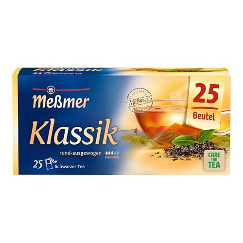Meßmer Klassik | Hochwertige Schwarztee-Mischung | 25 Teebeutel | Fein-aromatisch