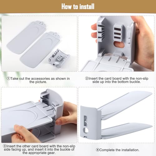 Starvortex 20stk Schuhstapler Platzsparend, 3-Lagig Einstellbar Schuhe Stapeln, Schuh Organizer für Schrank, rutschfest Schuhorganizer, Schuhregal für Aufbewahrung Schuhe High Heels Hausschuhe