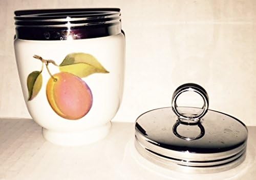 Royal Worcester Egg Coddler Evesham 2 Egg with Metal Rim and Lid