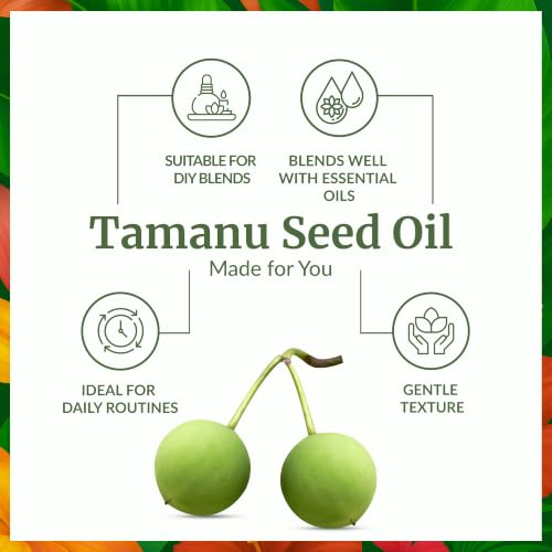 Image of SVA Tamanu Carrier Oil, Huge Glass Bottle, Large Size, 16 Fl Oz (473 ml) | Tamanu Oil for Face Care, Skin Care, Facial Oil, Hair Care, Scalp Massage, Body Massage, Dilution & DIY Beauty Blends