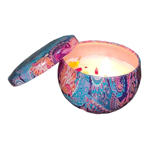 Dgsell Creations Scented Candles, Candles for Home Decor, Candles Soy Wax, Cosmos Gin, Energising Valley, Himalayan Springs, Mystical Oasis - Housewarming & Party Gift (Lavender, Pack of 1)