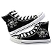Jiaju BTS Unisex-Paar Low Casual Canvas-Schuhe, K-Pop Bangtan Boys Signature/Badge Print Hip Hop Black High-Top-Tennis-Baseballstiefel for den Sommer, EIN gutes Geschenk for BTS Fans