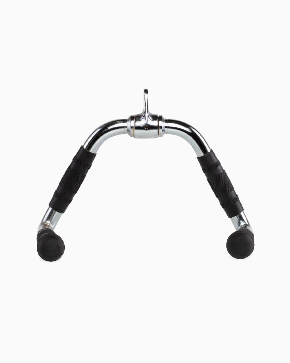 BOOMFIT Barre Multi-Exercices 34 cm Prise Serrée | Rowing Assis et Densité Dorsale Médiane à Poulie | Acier Chromé Robuste Antidérapant | Accessoire Tirage Horizontal Home Gym | 34 cm