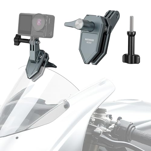 Support caméra d'action pour pare-brise de moto NEEWER anti-chute en alu robuste