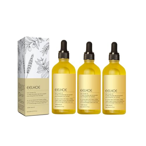 Deuiosna Natural Hair Growth Oil for Dry Damaged & Thin Hair Nourishing Unisex Formula (3 * 60ml)