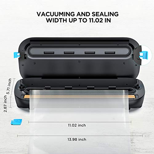 Vacuum Sealer Machine, ABOX V66 Fulll Automatic Vacuum Air Sealing System for Food Saver, with Built-in Cutter and 10 Bags
