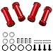ShareGoo Aluminum 12mm Wheel Hex Hub Adapters 30mm Extension Combiner Coupler Compatible with WLtoys 144001 1/14 Wltoys RC Car (Red)