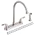 SHACO Kitchen Faucet with Side Sprayer, Stainless Steel 2 Handle Kitchen Sink Faucet with Water Supply Line, Brushed Nickel 360 Swivel Kitchen Faucet for Sink 3 Hole 4 Hole, SC-SLYT004L-S new13