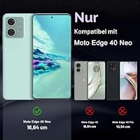 Liisooka Hülle für Motorola Moto Edge 40 Neo, Militärische Ultra Slim Handyhülle, Nie Vergilbung, Kratzfeste, Harte PC-Rückseite Case, Stoßsichere Transparente Schutzhülle, Durchsichtig – Ansicht 2