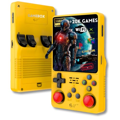 Console portable | GameBox Ultra +20 000 jeux/Grand Écran 4&Prime; haute résolution Full HD, mémoire 128 Go extensible,licence Linux 3.0,WiFi, Multiplayer + 4 Rear Triggers R1/L1 R2/L2,prise jack +speakers