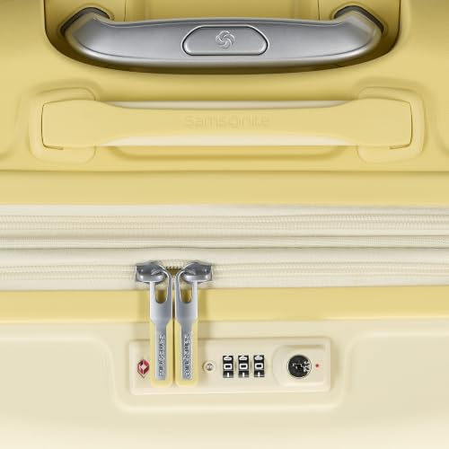 Image of Samsonite Freeform Hardside Carry-On Luggage with Spinner Wheels - Hardshell Suitcase - TSA, Airline-Approved - Expandable Hard Shell, Smooth Rolling Wheels for Lightweight Travel - Electric Yellow