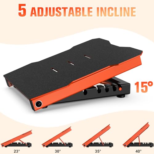 YONKFUL Prancha Inclinada de Aço Profissional, Capacidade de 600 Libras, 5 Pranchas de Inclinação de