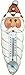 Songbird Essentials SE2170466 Holiday Santa Head Small Window Thermometer (Set of 1)