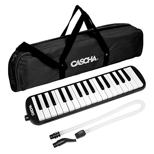 CASCHA Professional Melodica für Einsteiger und Fortgeschrittene, Blasinstrument mit Tragetasche und Mundstück, HH2062