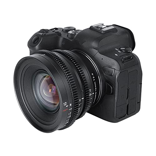 7artisans Lente cinematográfica ultra grande angular APS-C de 12 mm T2.9 de abertura grande compatív
