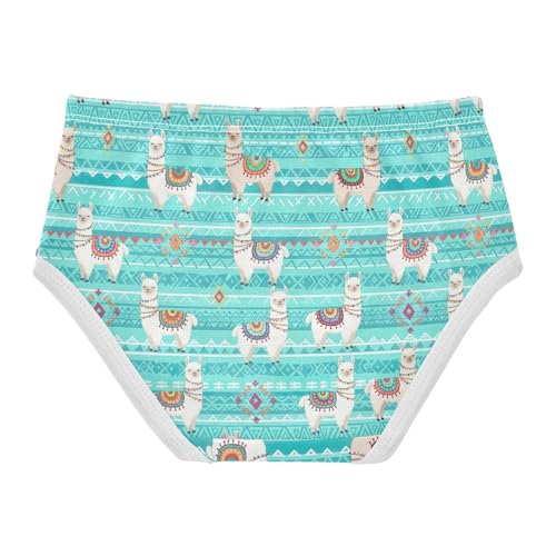 Joisal Cute Llamas Colorful Fringe Panties Little Girl Toddler Girls Underwear Cotton Cartoon Briefs Kids Undies 2t2