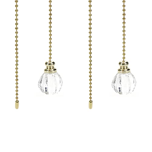 Image of 2 Pcs Ceiling Fan Pull Chain Extender Extension Ornaments 12 Inches
