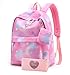 Suerico School Backpack for Girls,Lightweight Durable School Bags Waterproof Bookbag for Students (Pink)