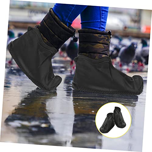 1 par de cubiertas para zapatos impermeables de silicona para hombre y mujer, zapatos de agua duraderos miniatura 5