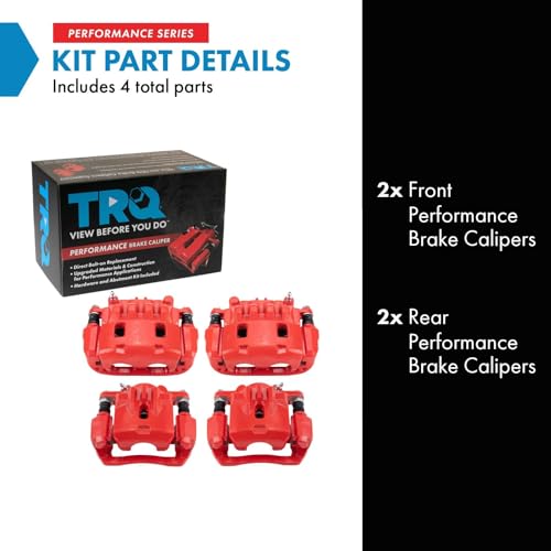 Image of TRQ Brake Caliper Set Performance Compatible with 2006-2009 Subaru Legacy Outback