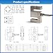 S Type Load Cell Weighing Sensor with Indicator Display,Test Tension and Compression Force Weight Pressure Sensor for Scale (0-1000KG)