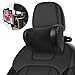 BANNIO Reposacabezas Coche, Multifunción Almohada Cervical Coche, Reposacabezas Coche Cojin, Reposa Cabezas para Coche con Soporte Tablet Coche y Ganchos para Reposacabezas, Negro