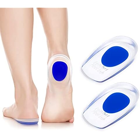 ACWOO Silicone Gel Heel Cups, 1 Pair Orthotic Heel Cushion Pads, Heel Support Pads for Plantar Fasciitis, Achilles Tendonitis, Heel Spur Pain and Foot Care, Soft Gel Heel Cushions for Women Men (L-1P) Cover