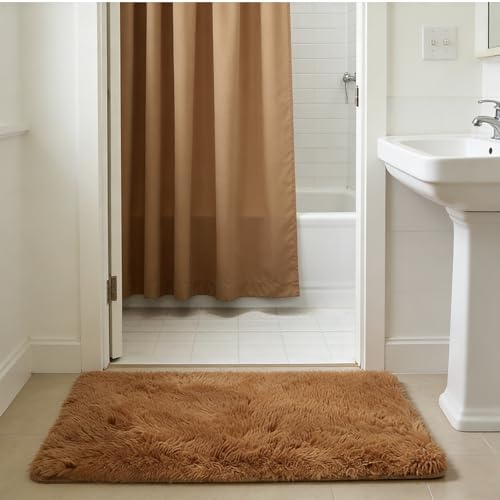 Tapis moderne élégant marron 152 x 210 cm pour salon