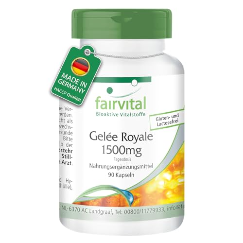 Fairvital | Jalea real 1500mg - 90 cápsulas - ALTA DOSIS - estandarizada al 4% de 10-HDA