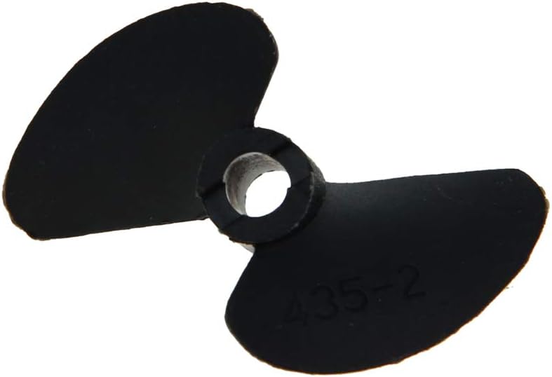 Fielect 2Pcs RC Boat CCW Propeller 4mm Shaft 2 Vanes 35mm 1.4 P/D Fan Shape Pastic Black Rotating Propeller Props for RC Boat