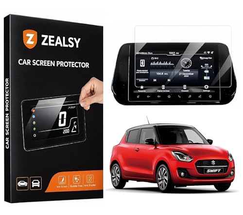 Image of Compatible For Maruti Suzuki Swift 9 Inch Top Model Infotainment System Touch Screen Guard Protector Accessories (Swift, 9 Inch)