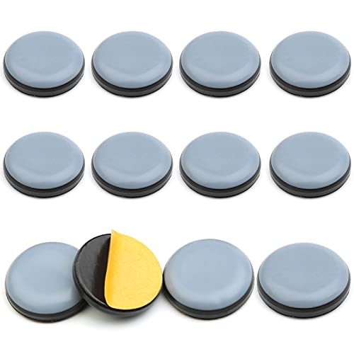 12 Tablas deslizantes Autoadhesivas de teflón, Juego de protección del Suelo para Deslizadores de Muebles de teflón, Compatible con Thermomix TM5, TM6 (diámetro de 2,5 cm)