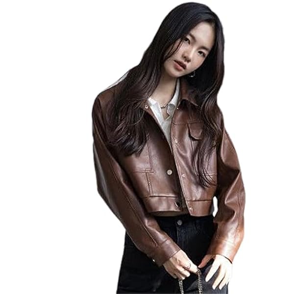 Adhdyuud Vrouwen Casual Lederen Jas Herfst Slanke Korte Jas Punk Motorfiets Faux Lederen Blazer