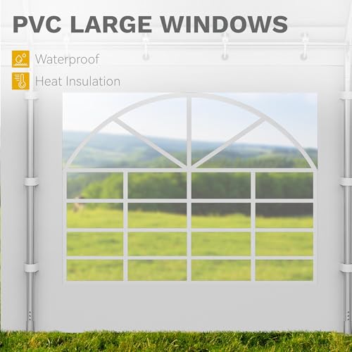 DWVO 16x32FT White Wedding Event Tents Pavilion, White Heavy-Duty Canopy with Enhanced Galvanized Ripple Frame, Spacious Roof, Detachable Side Panels, and 2 Handy 600D Oxford Storage Pouches by DWVO - Image 5