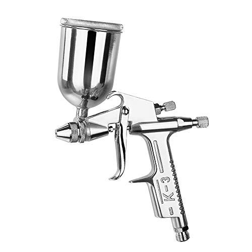 WRETKEON Minipistola de aire K3 de 0,5 mm, boquilla de acero inoxidable, capacidad de 125 ml, adecuada para muebles de coche, pintura de pulverización, máquina de pulverización manual Cover