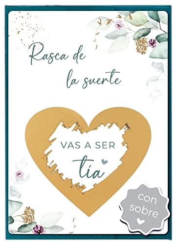 Joli Coon Tarjeta de rascar Vas a ser tia con sobre - Anunciar embarazo tia